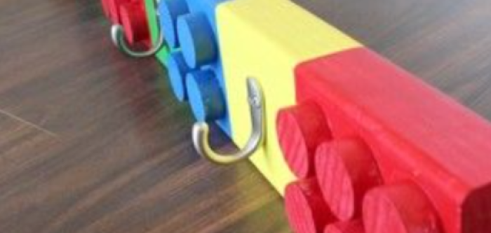 Kids Project Workshop - Making a Lego-Look Coat Hook