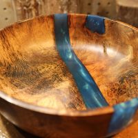 Turning a Wood & Resin River Bowl
